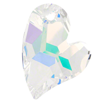Swarovski 6261 Devoted 2 U Heart Pendant 27mm Crystal AB 